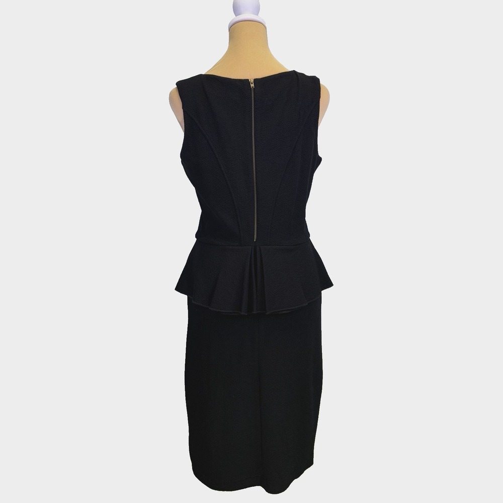 Ganni Miss Marple Peplum Dress Size Medium Black Capsule Staple Classic‎ Classy - Picture 5 of 13